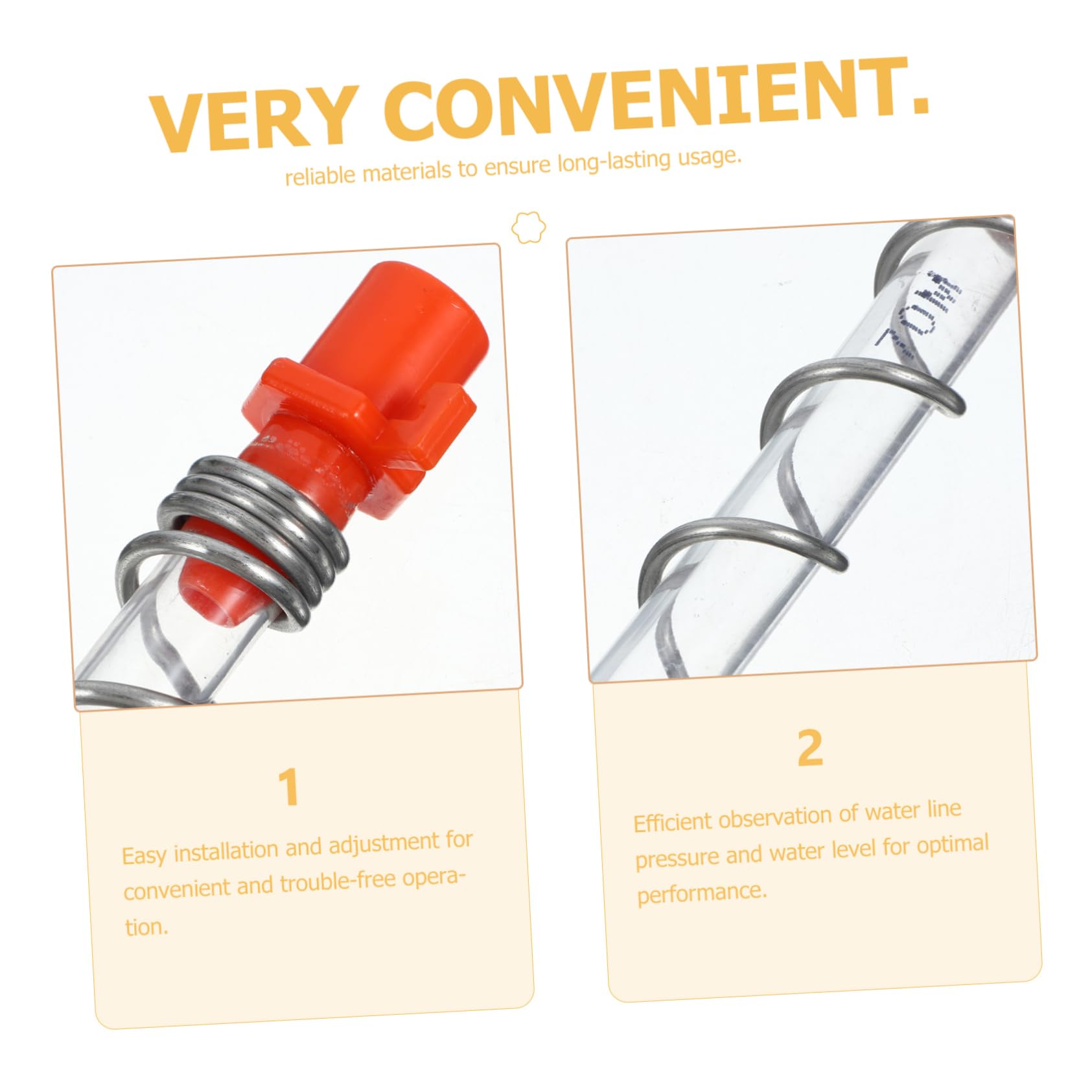 KITANDOVE End Valve & Pressure Regulator with Water Level Display - Essential for Coop Farm Water Supply Systems in Poultry Farming