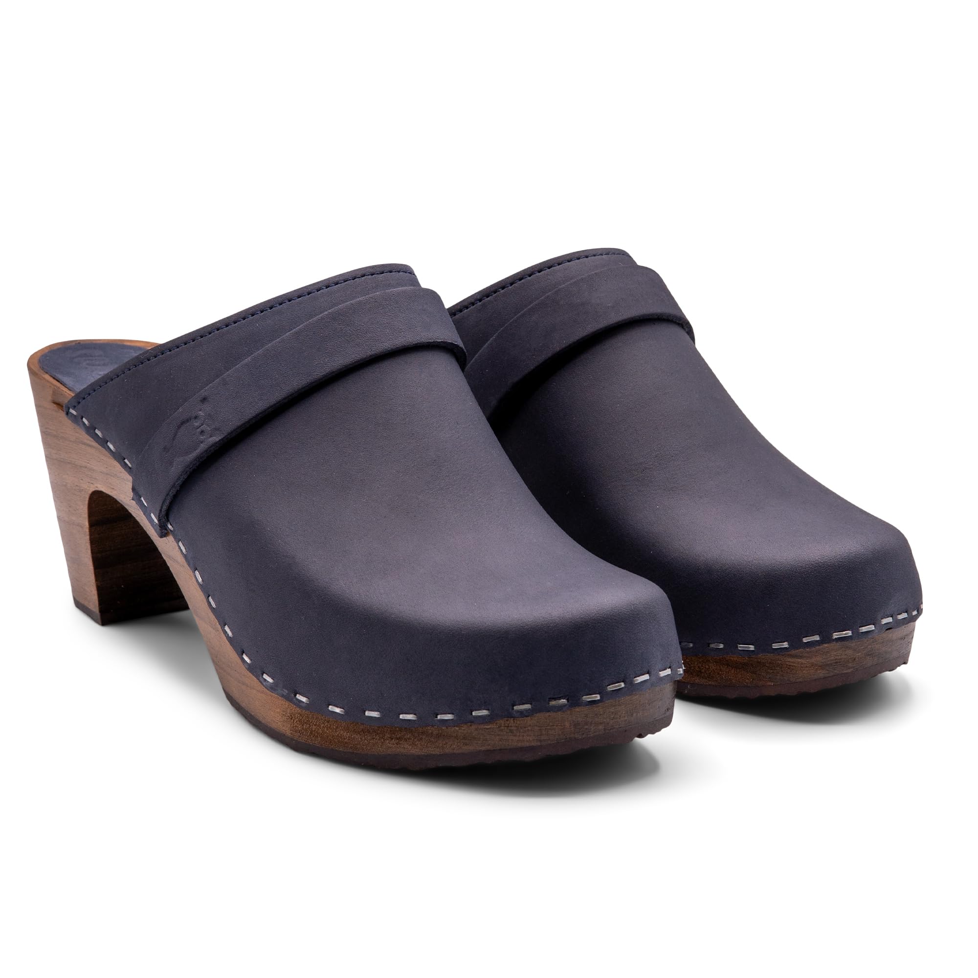 Sandgrens Handmade Swedish Wooden Clogs for Women - Comfortable High Rise Mule Shoes | Maya Style | Perfect for Gardening, Walking & Casual Outfits