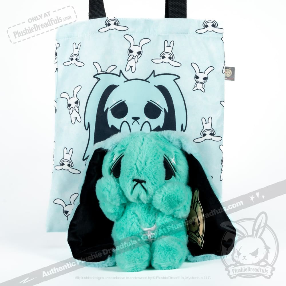 Plushie Dreadfuls Anxiety Rabbit Stuffed Animal - Teal Limited Edition Soft Plush Toy for Stress Relief & Emotional Support | Perfect Gift for Anxiety Sufferers, Therapy Comfort & Bedroom Decor