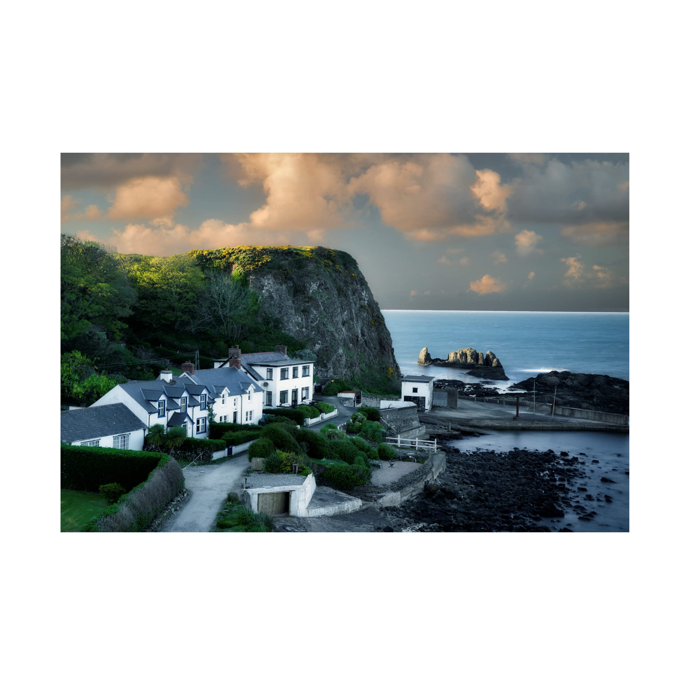 Dennis Frates 'Port Badden' Canvas Art Print - Premium Trademark Fine Art Wall Decor for Living Room, Bedroom & Office
