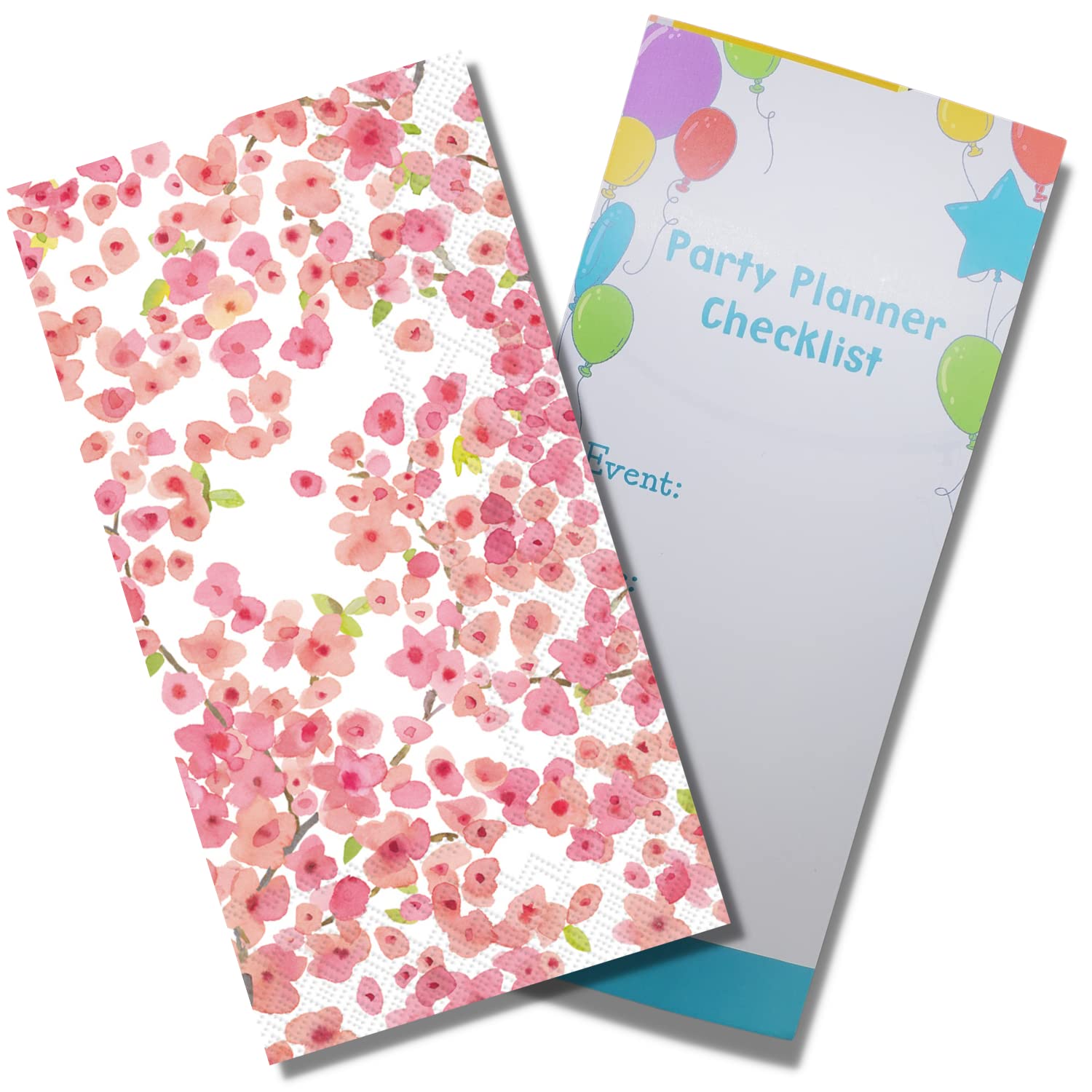 Disposable Spring Cherry Blossom Guest Towels - 32 Count Floral Bathroom Paper Napkins 8.5