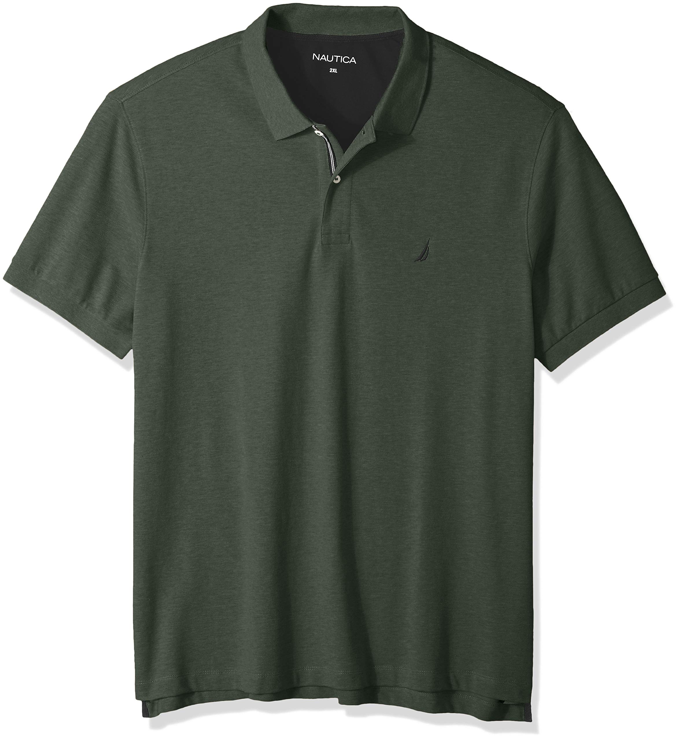 Nautica Men's Big & Tall Short Sleeve Stretch Solid Deck Polo Shirt - Comfortable Casual Wear for Summer, Golf & Outdoor Activities