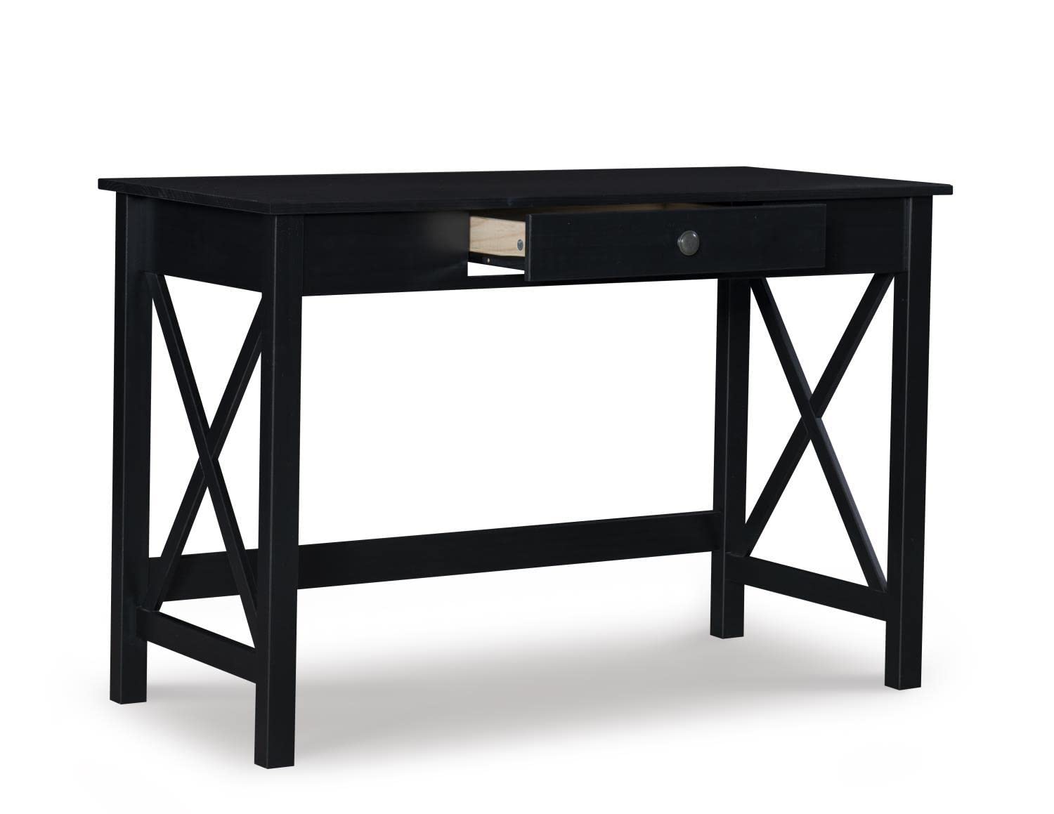 Linon Davis Black Laptop Desk - Portable for Home Office & Bed