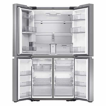 Samsung RF23A9771SR 23 cu. ft. Smart Counter Depth 4-Door Flex Refrigerator with Family Hub & Beverage Center - Perfect for Modern Kitchens, Entertaining & Large Families