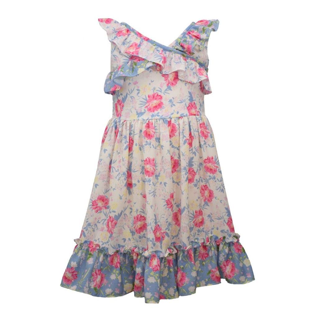 Bonnie Jean Girls Sundress - Floral Summer Dresses for Baby Toddler & Little Girls | Perfect for Beach, Birthday Parties & Outdoor Play