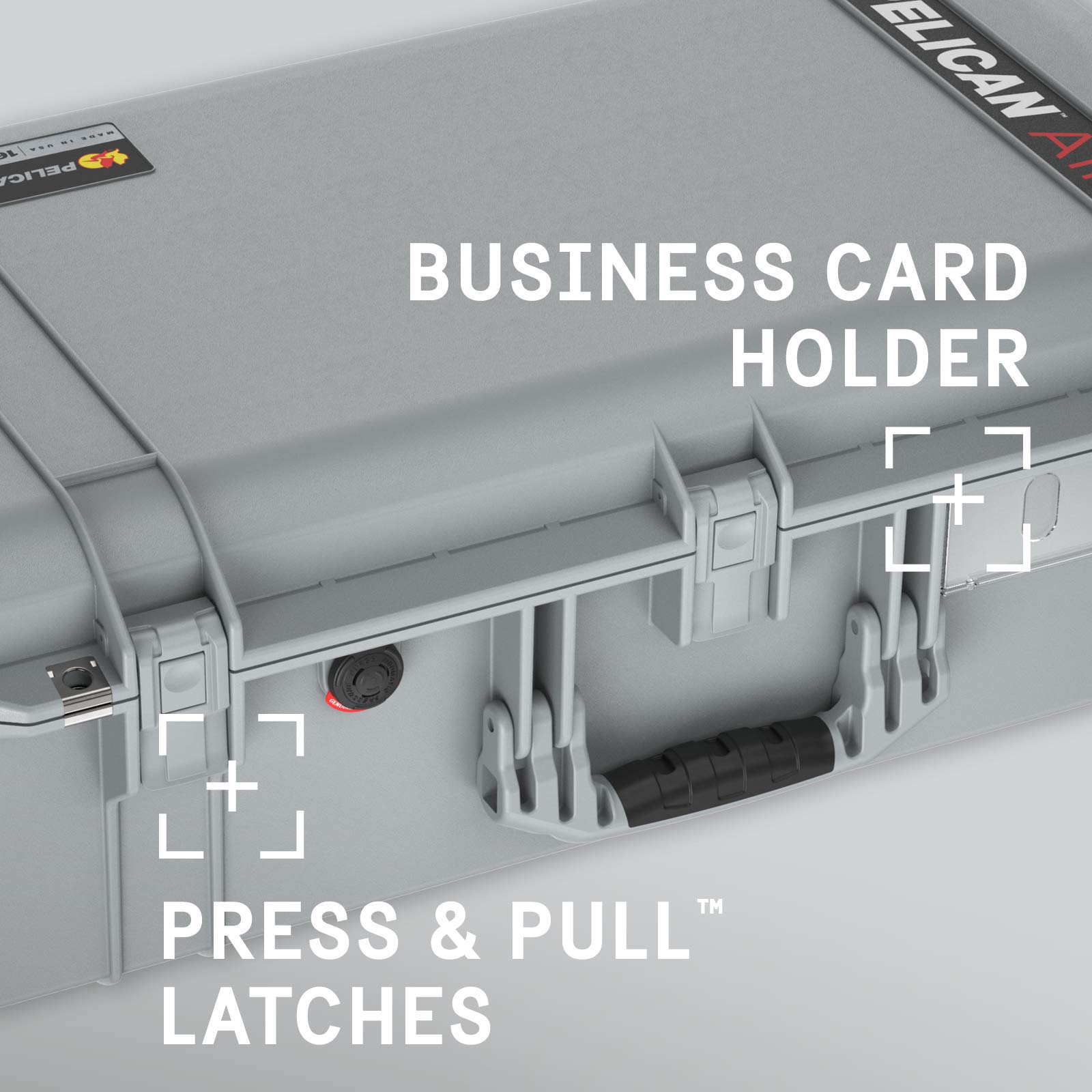 Pelican Air 1605 Protective Hard Case - Lightweight Silver Waterproof Travel Case for Camera, Electronics & Equipment | Perfect for Air Travel, Outdoor Adventures & Professional Gear Storage