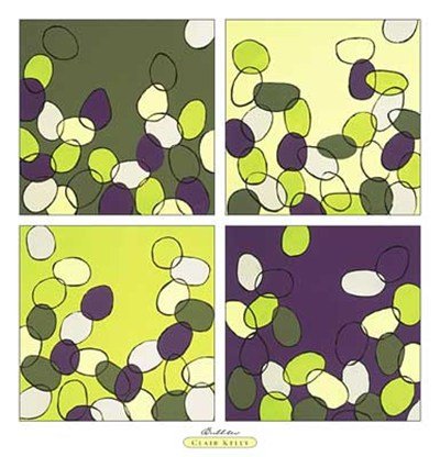 Bubbles by Clair Kelly 24.625x24.625 Inch Framed Wall Art Print - Modern Abstract Poster for Living Room, Bedroom & Office Decor