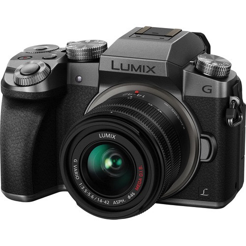 Panasonic Lumix DMC-G7 Mirrorless Digital Camera with 14-42mm Lens - 16MP Micro Four Thirds System, 4K Video, WiFi, Silver - Perfect for Vlogging, Travel Photography & Content Creation
