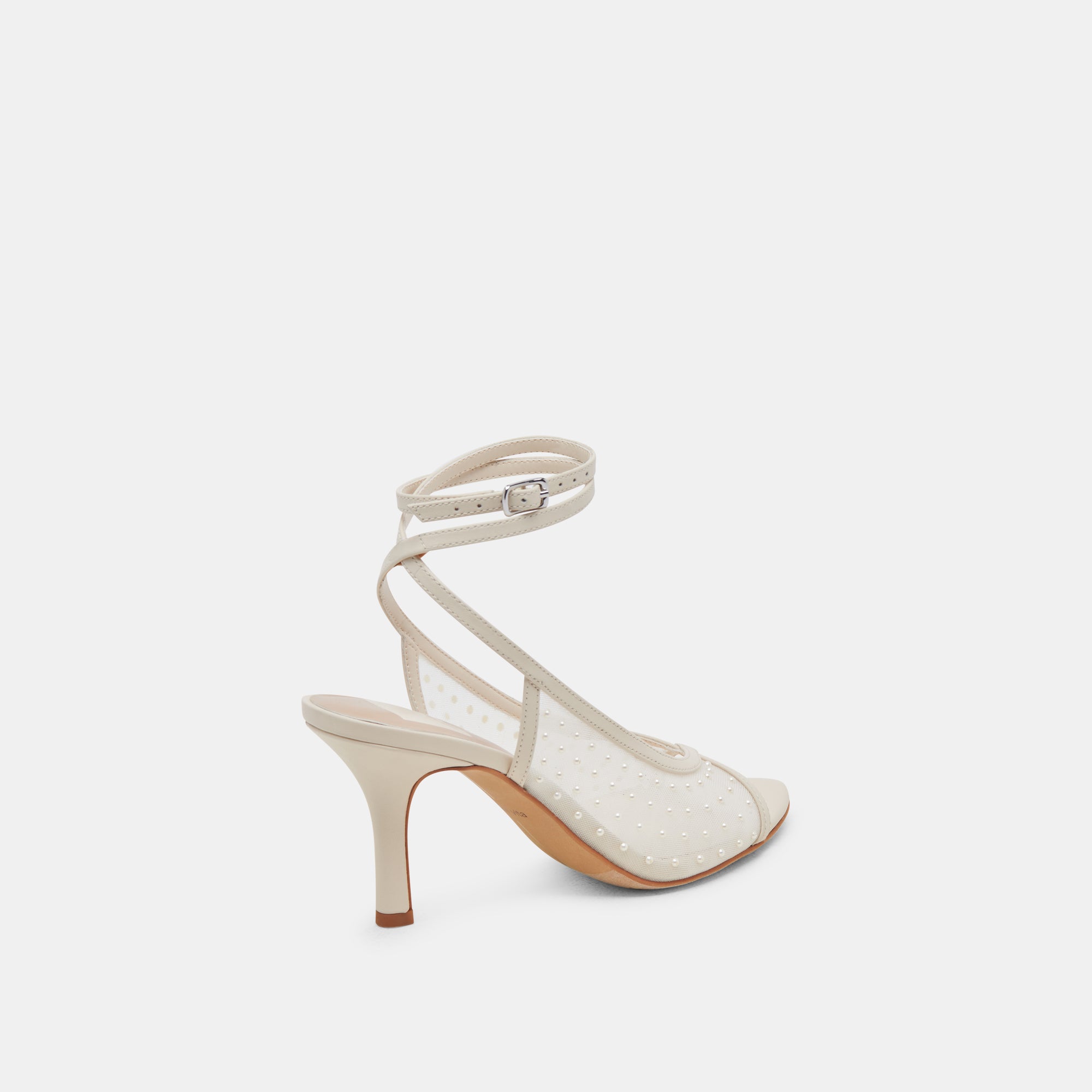Missy Pearl Ivory Mesh Heels - Elegant Women's High Heels for Weddings, Parties & Special Occasions