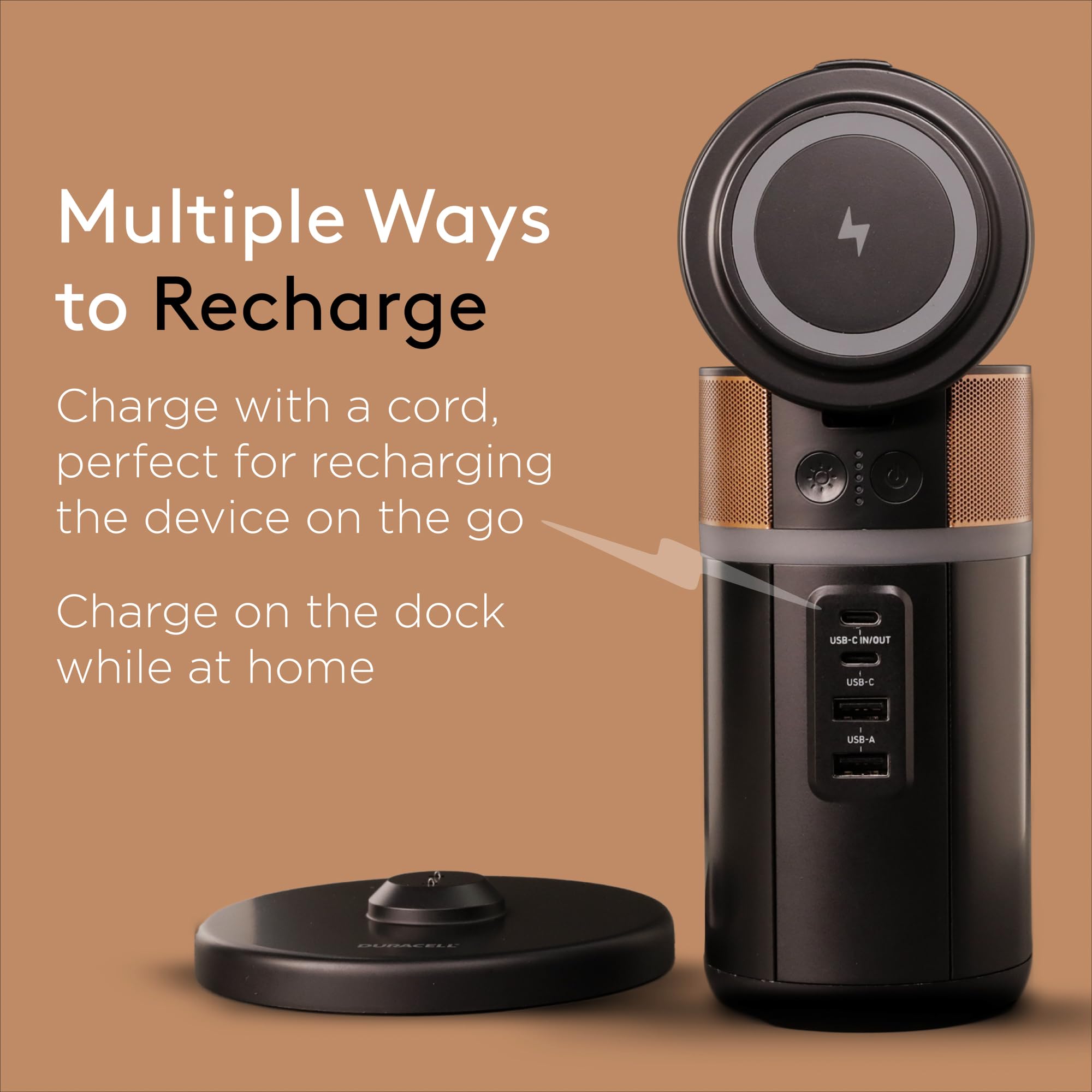 DURACELL M150 Portable Power Station - 150W (91Wh) with Wireless Charging, Compact & Lightweight - Charge Laptops, Phones, Tablets, Smartwatches - Perfect for Camping, Travel & Emergency Power Backup