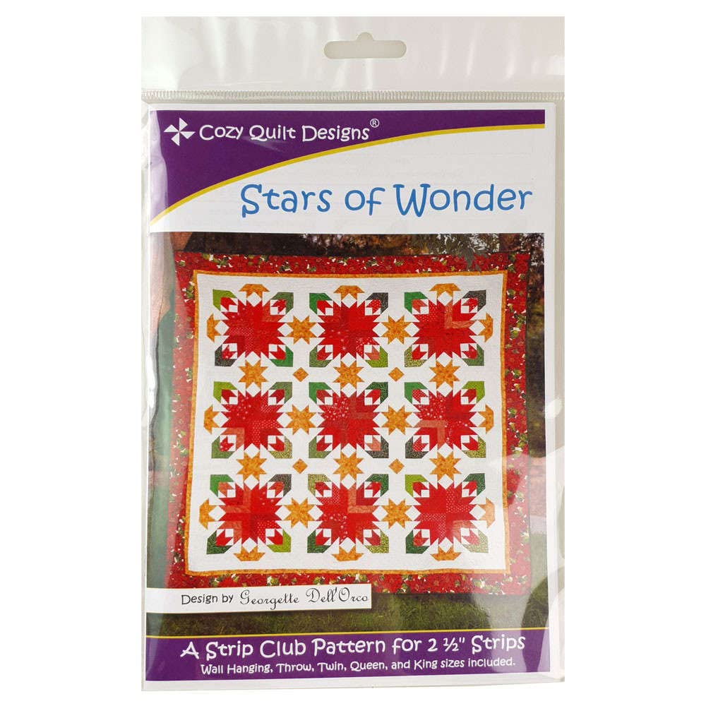 Stars of Wonder Quilt Pattern PDF Download - Modern Christmas Quilting Design by Cozy Quilt Designs - Perfect for Holiday Home Decor, Bedding & Gift Making