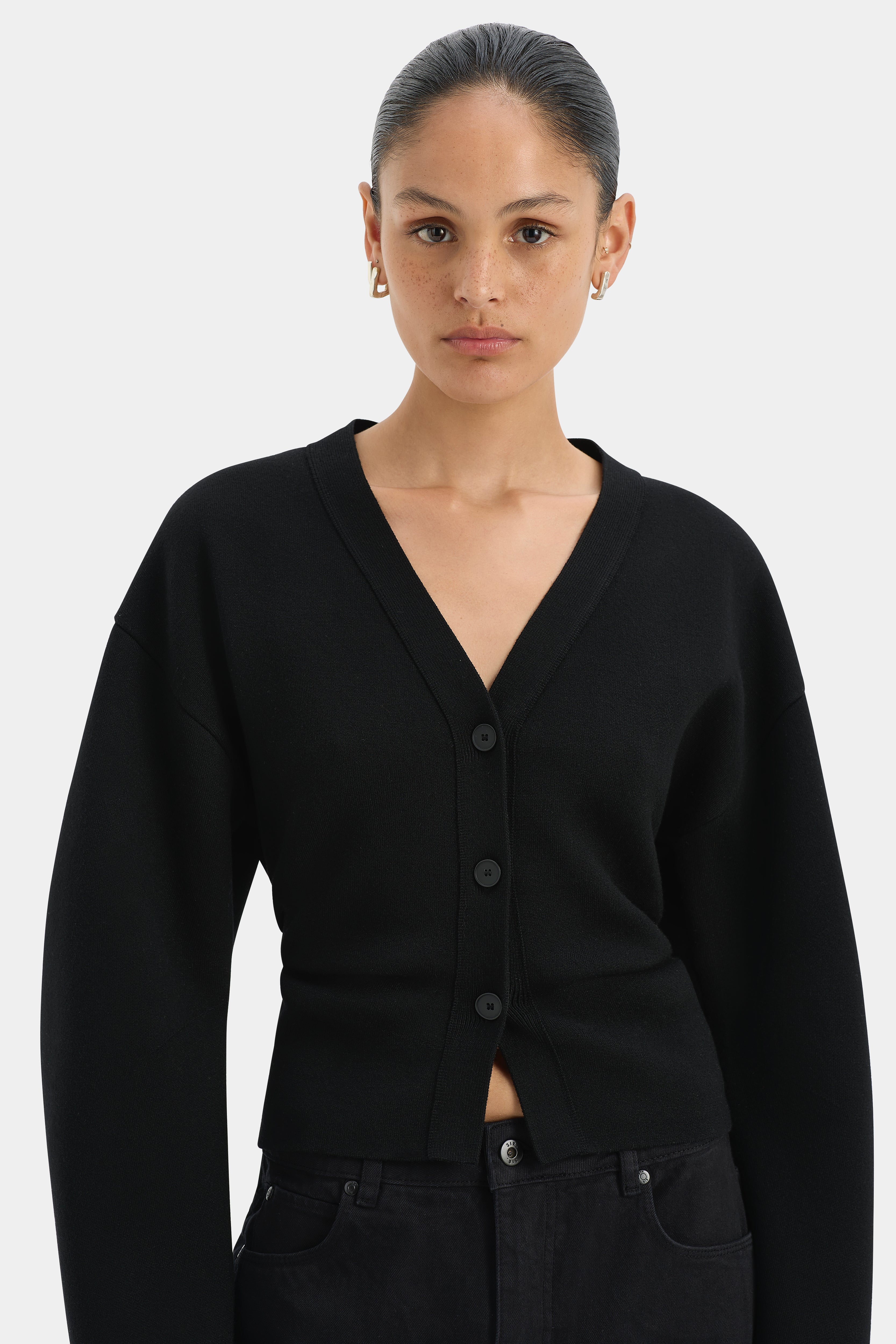 Stylish Ayana Gathered Cardigan for Women - Soft Knit Open Front Sweater | Perfect for Office, Date Night & Fall Layering