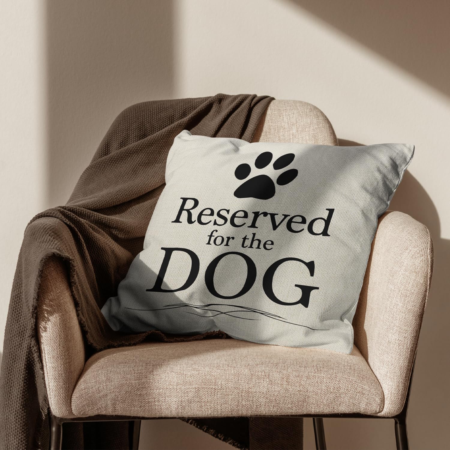 18x18 Dog Pillow Cover - Cute Pet Themed Pillow Case for Small Dogs, Perfect Gift for Dog Owners & Lovers - Ideal for Home Decor, Sofa, Bed & Dog Beds