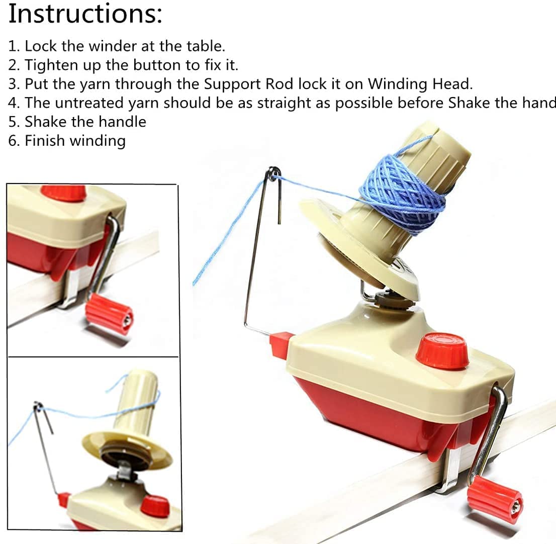 Premium Yarn Ball Winder & Swift Combo - Easy Installation Yarn Storage Tool with 53-Piece Knitting Needles & Scissors - Perfect for Knitting, Crocheting, and DIY Yarn Projects