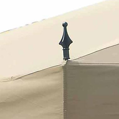 Garden Winds Replacement Canopy for Scroll Gazebo - Riplock 350 Waterproof Beige Sunshade - Perfect for Patio, Backyard, and Outdoor Relaxation