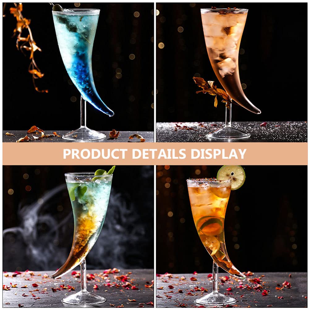 DOITOOL Moon-Shaped Cocktail Glasses - Set of 4 Creative Drinking Cups for Juice, Cocktails & Wine - Elegant Barware for Home Parties, Wedding Receptions & Romantic Date Nights