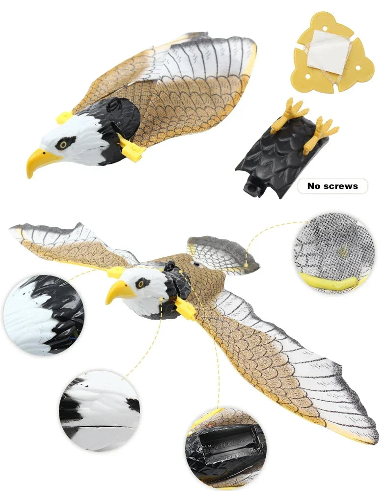 Electric Flying Eagle Interactive Cat Toy - Simulation Bird Hanging Toy for Indoor Play - Perfect for Exercise & Entertainment for Kittens & Adult Cats
