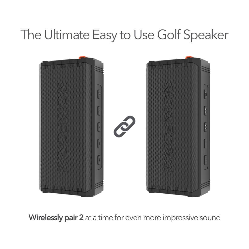 Rokform G ROK Wireless Golf Speaker - Portable Bluetooth Speaker for Golf Cart, Outdoor Sports & Travel - Waterproof & Durable Design