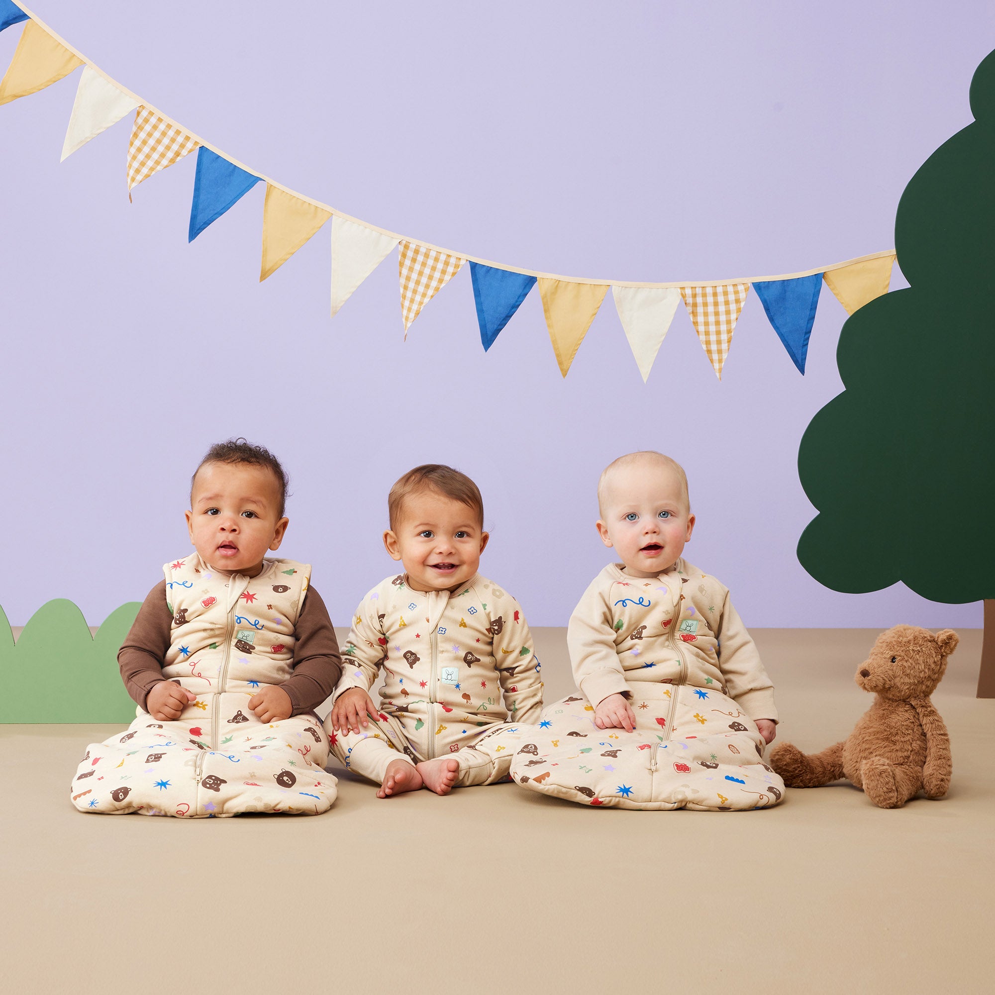 ErgoPouch TOG 2.5 Baby Sleeping Bag - Soft & Breathable Wearable Blanket for Infants & Toddlers - Perfect for Nursery, Daycare & Co-Sleeping - Teddy Bear Party Design