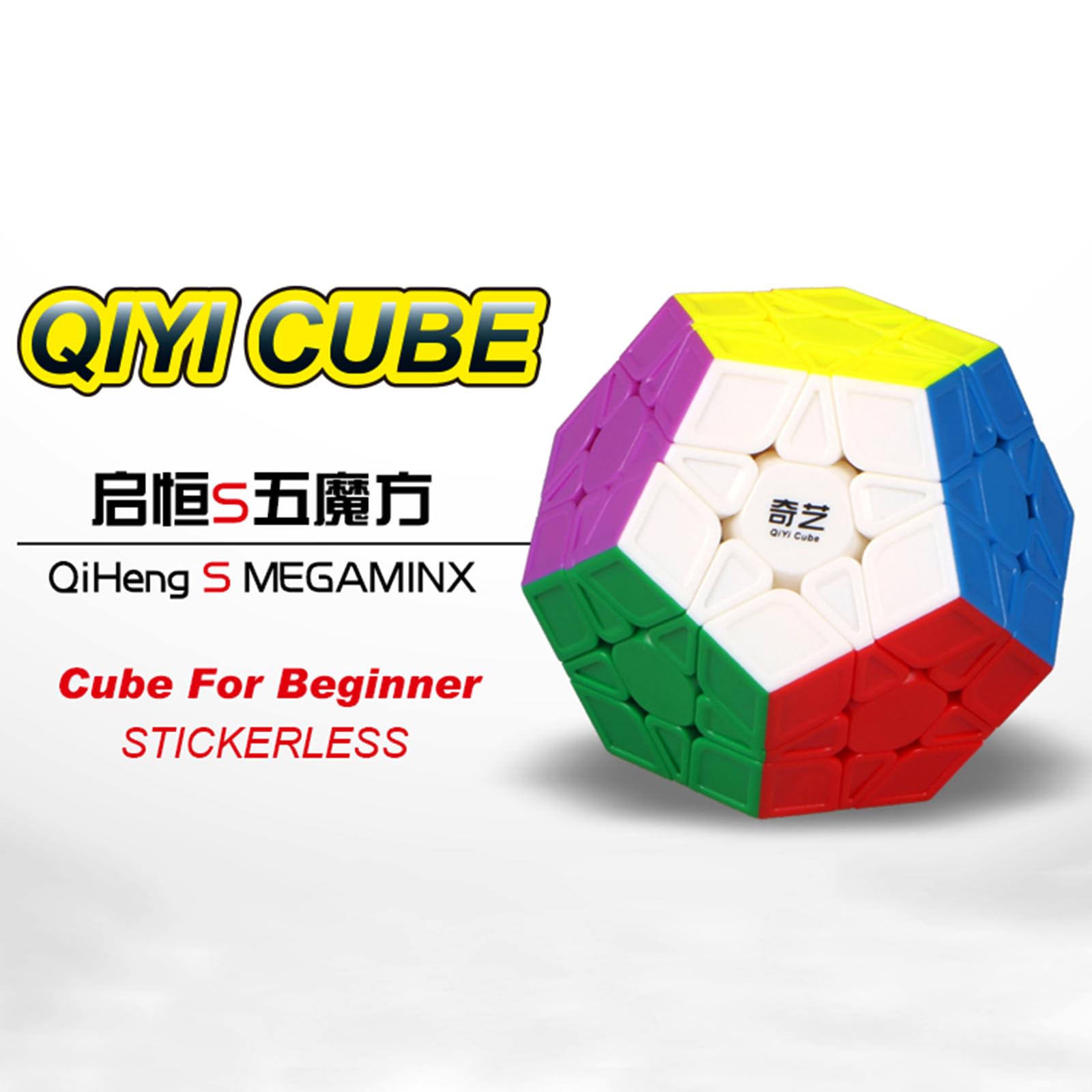 QYTOYS Megaminx Speed Cube Puzzle - Stickerless 3x3 Dodecahedron Magic Cube | Brain Teaser & STEM Learning Toy | Perfect for Speedcubing, Classroom Activities & Stress Relief