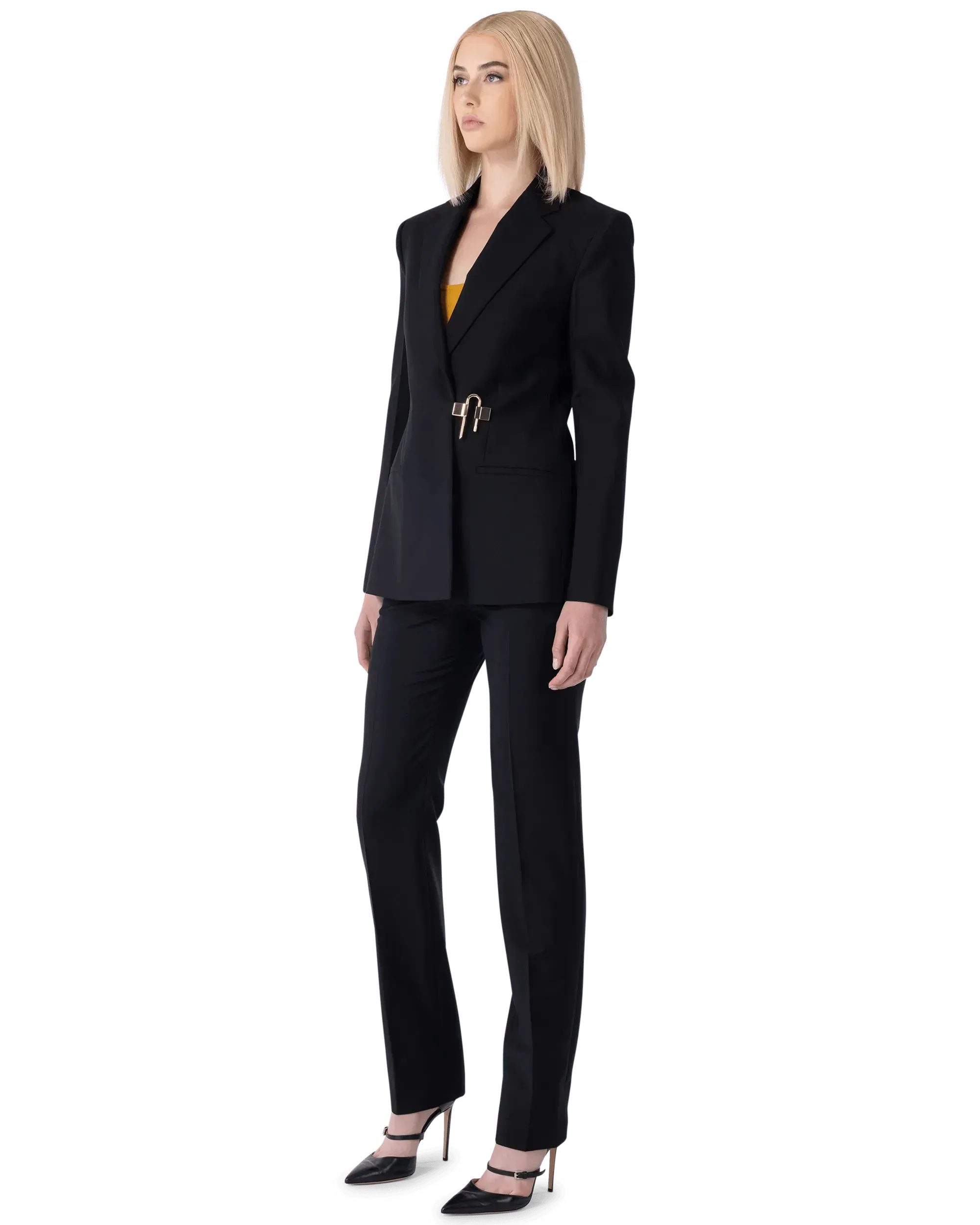 Stylish Back Slit U-Lock Blazer for Women - Elegant Office & Party Wear - Perfect for Business Meetings, Cocktail Events & Formal Occasions