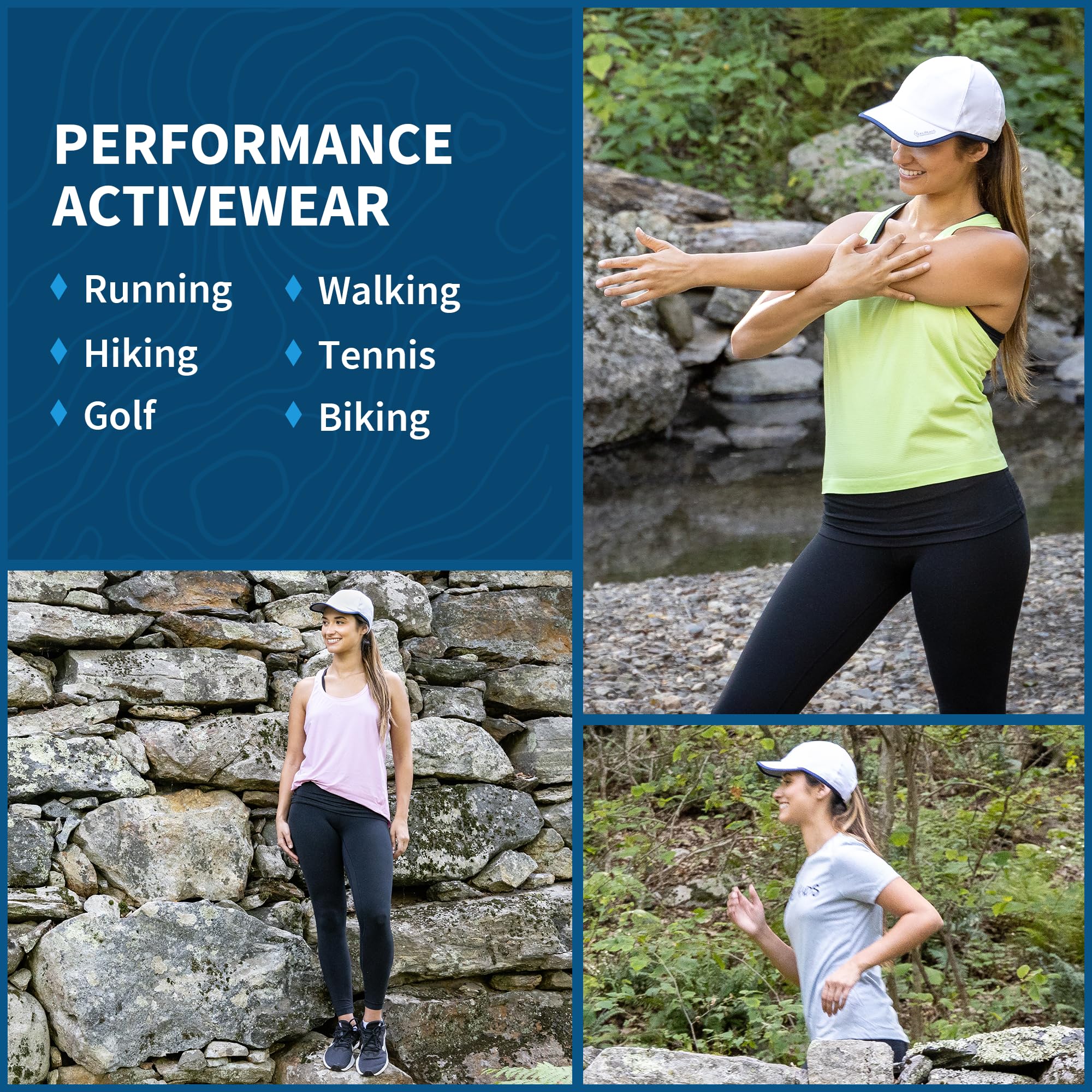 TrailHeads UPF 50+ UV Protection Running Hats for Women - Lightweight Summer Baseball Cap for Tennis, Golf, Gym & Outdoor Workouts - Perfect for Hiking, Jogging & Sports Activities