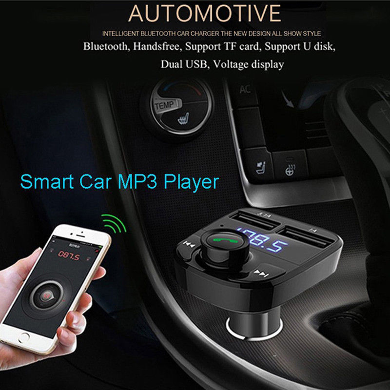 Wireless Bluetooth FM Transmitter for Car - MP3 Player, Hands-Free Calling & Dual USB Charger - Perfect for Road Trips and Commuting