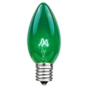 500 Pack Green C7/E12 Candelabra Base Christmas Lights - 5 Watt Outdoor Replacement Bulbs for Holiday Decorations, Tree Trimming, and Home Festive Lighting