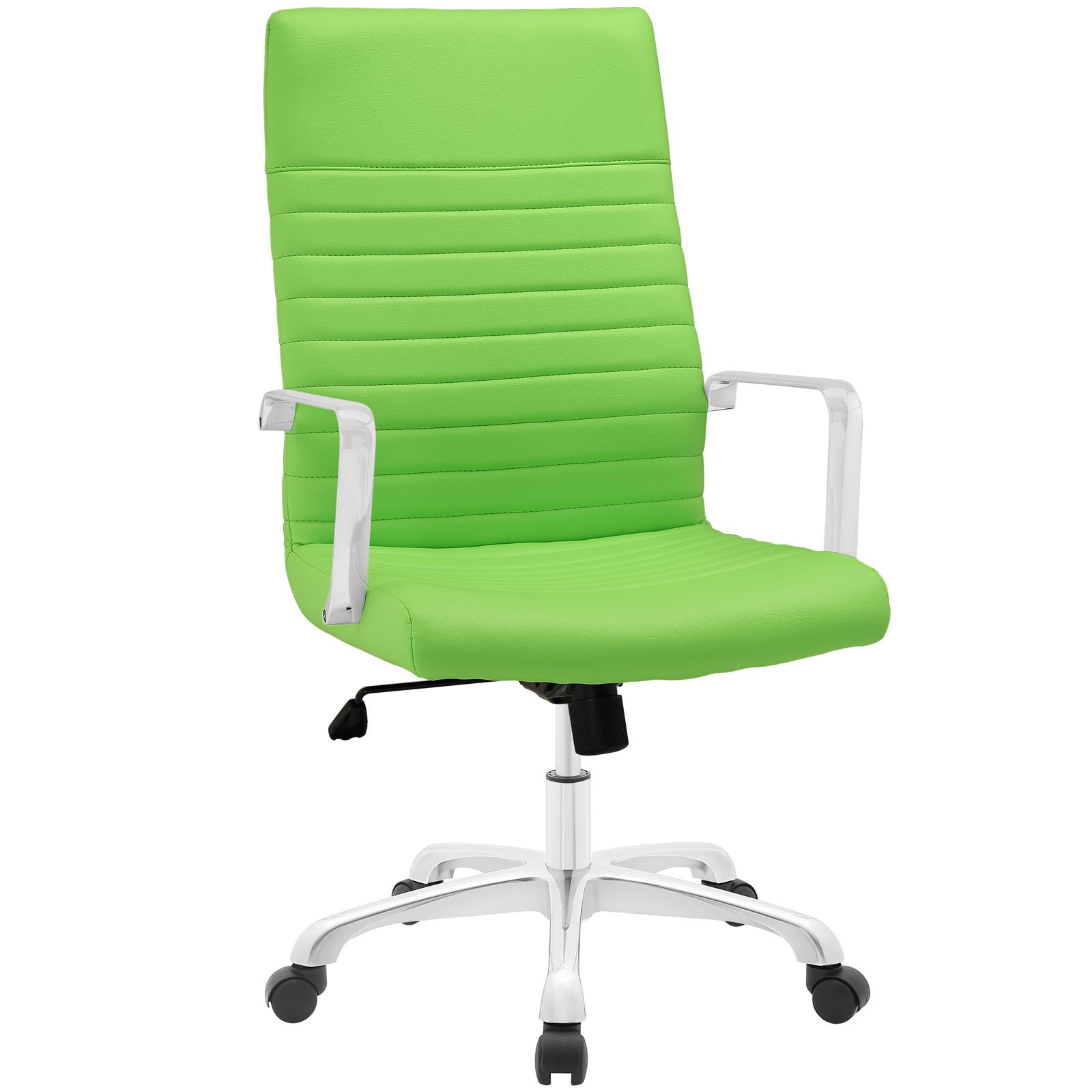 Modway Finesse Ergonomic High Back Office Chair - Adjustable Lumbar Support, Breathable Mesh Back, Swivel & Tilt - Bright Green Modern Desk Chair for Home Office, Gaming & Workspace