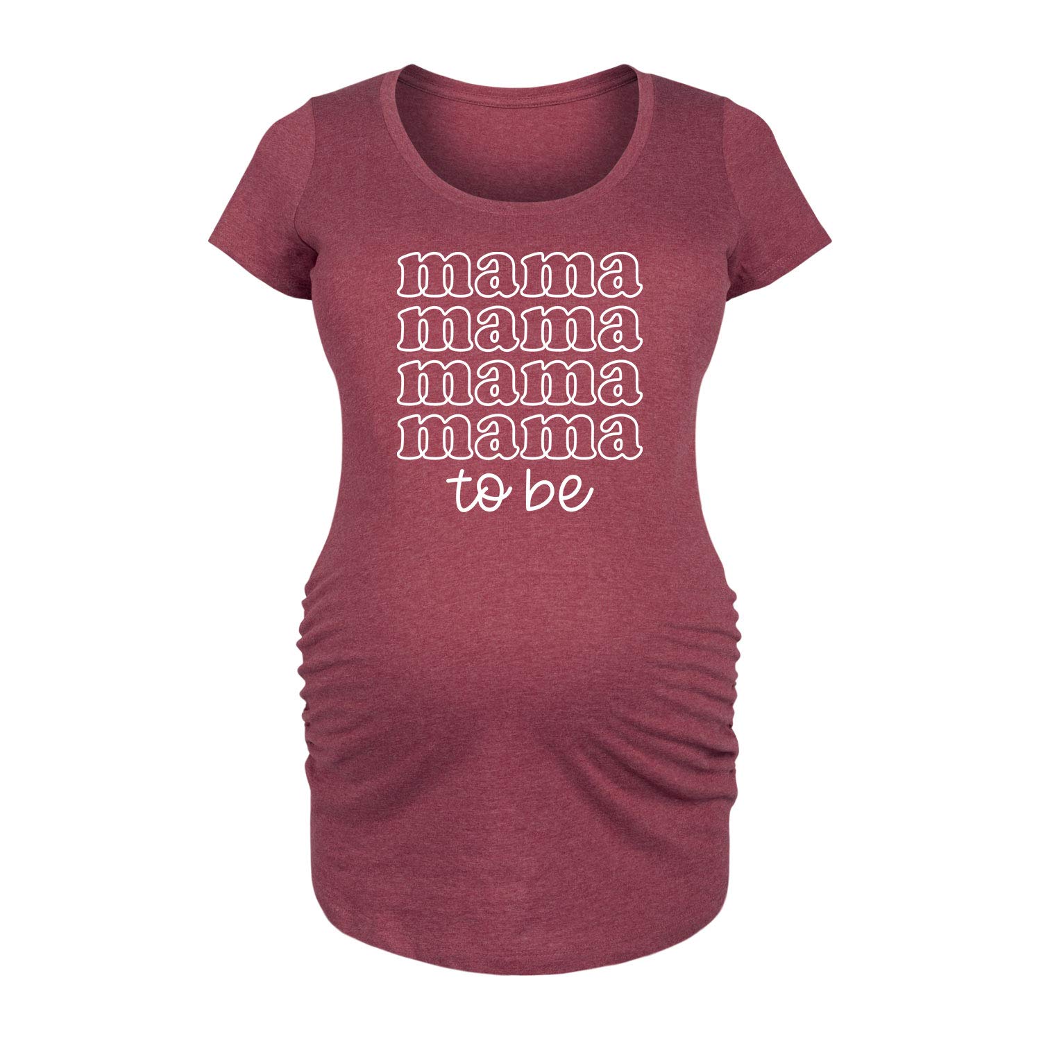 Bloom Maternity Scoop Neck Pregnancy Shirt for Women - Comfortable Stacked Mama to Be T-Shirt - Perfect for Baby Showers, Maternity Photos & Everyday Wear