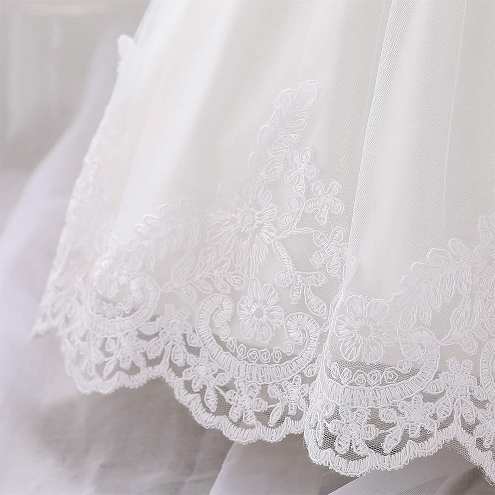 Baby Girl Lace Tutu Dress - Infant & Toddler Wedding Flower Girl Dress for First Birthday, Formal Pageant & Christening - Perfect for Special Occasions, Photo Shoots & Party Celebrations