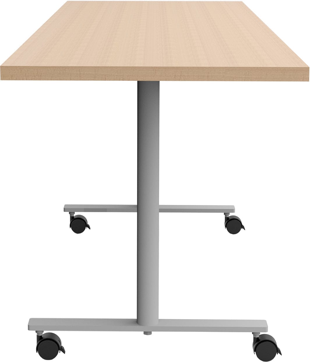 Safco JURNI 72 x 24 Inch Multi-Purpose Adjustable Height Table with T-Leg Base & Locking Casters - JN7224NFXTCA - Perfect for Office, Classroom, Conference Room & Home Workspace