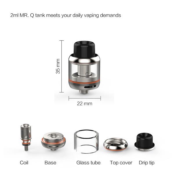Q Tank E Liquid Vape Tank - Refillable Sub-Ohm Vaporizer for Smooth Clouds | Perfect for Vaping Enthusiasts & Cloud Chasers at Home or On-The-Go