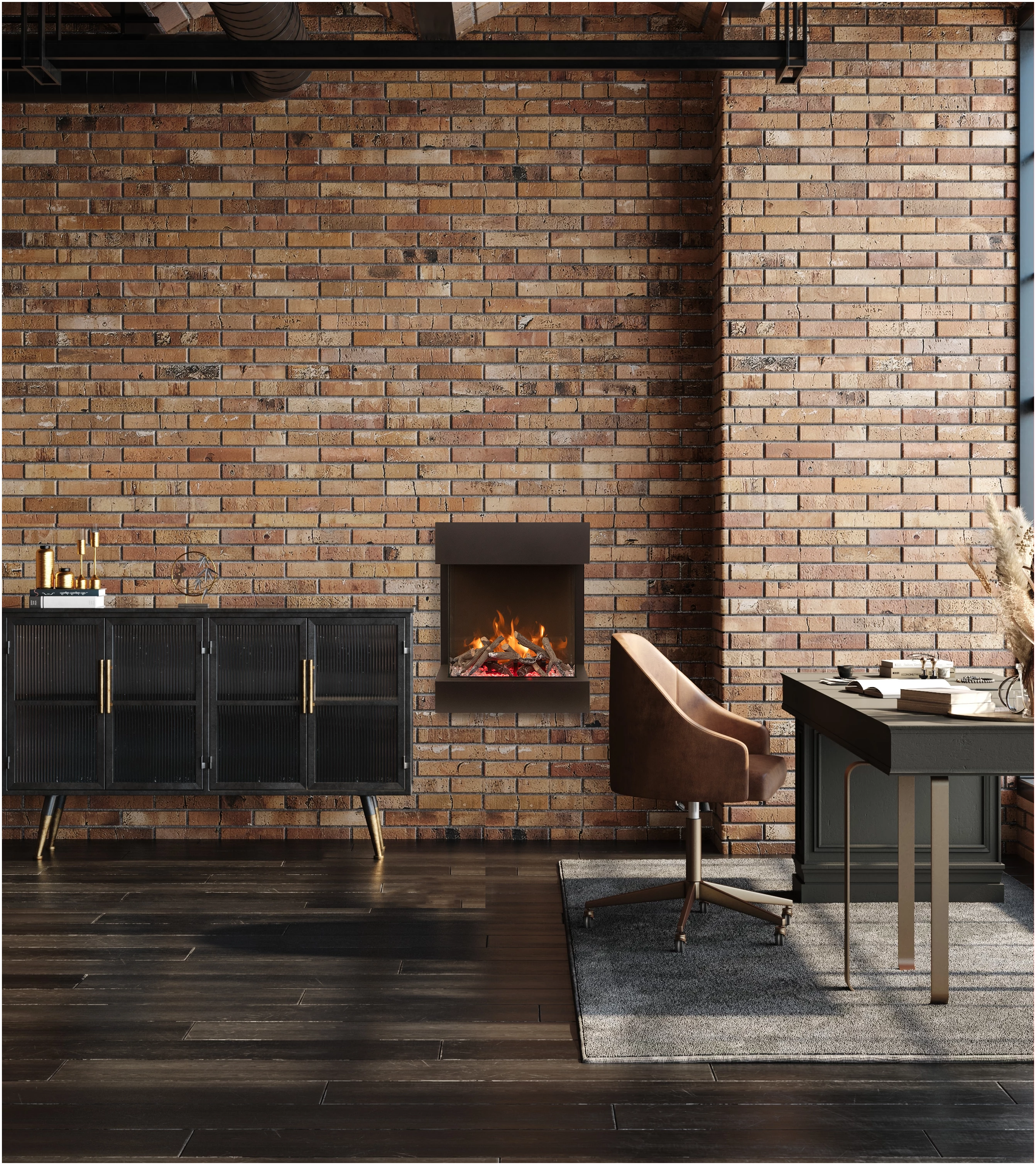 Amantii TRU VIEW Cube LUMINA 20 Inch 3-Sided Smart Electric Fireplace - Modern Wall Mounted Fireplace with Realistic LED Flames, Remote Control & Adjustable Heat - Perfect for Living Rooms, Bedrooms & Offices (CUBE 2025WM LUMINA)