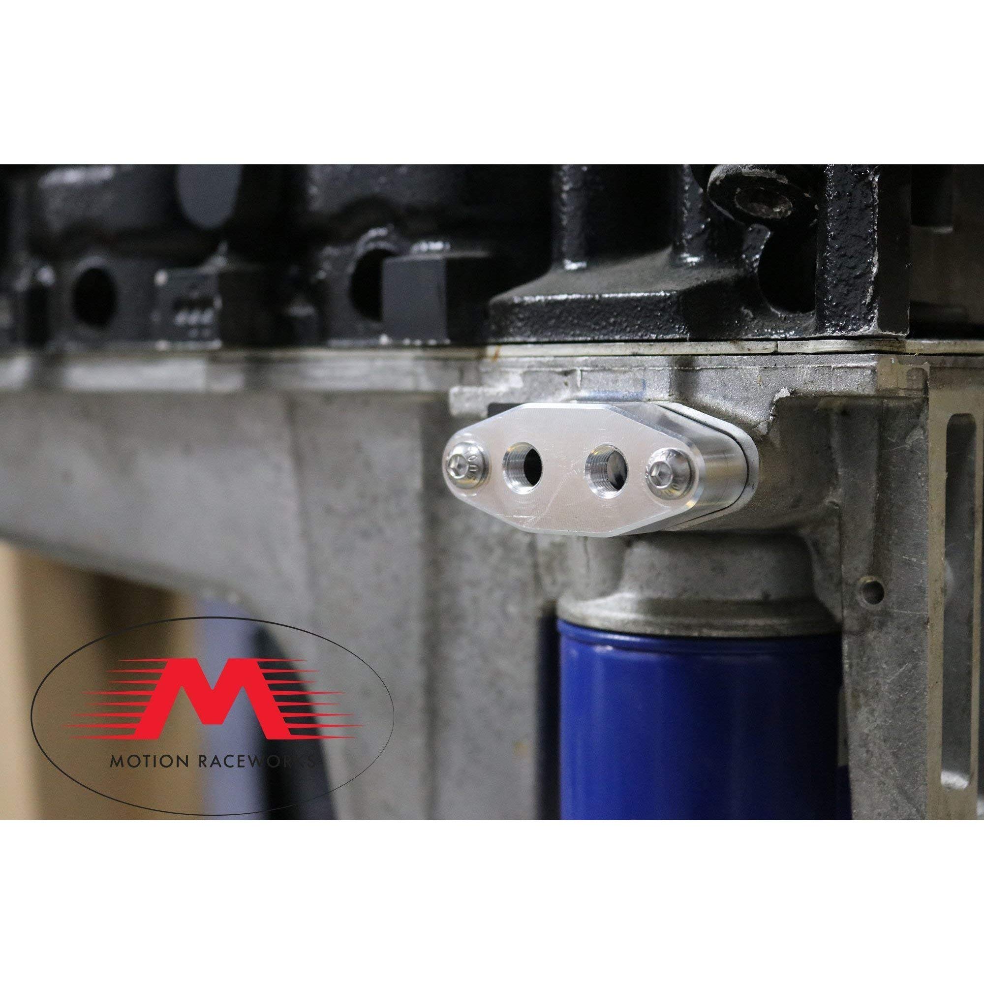 LS Oil Pan Adapter for Oil Feed, Temperature & Pressure Sensors - Compatible with Most Vehicles, Perfect for Engine Monitoring & Performance Tuning