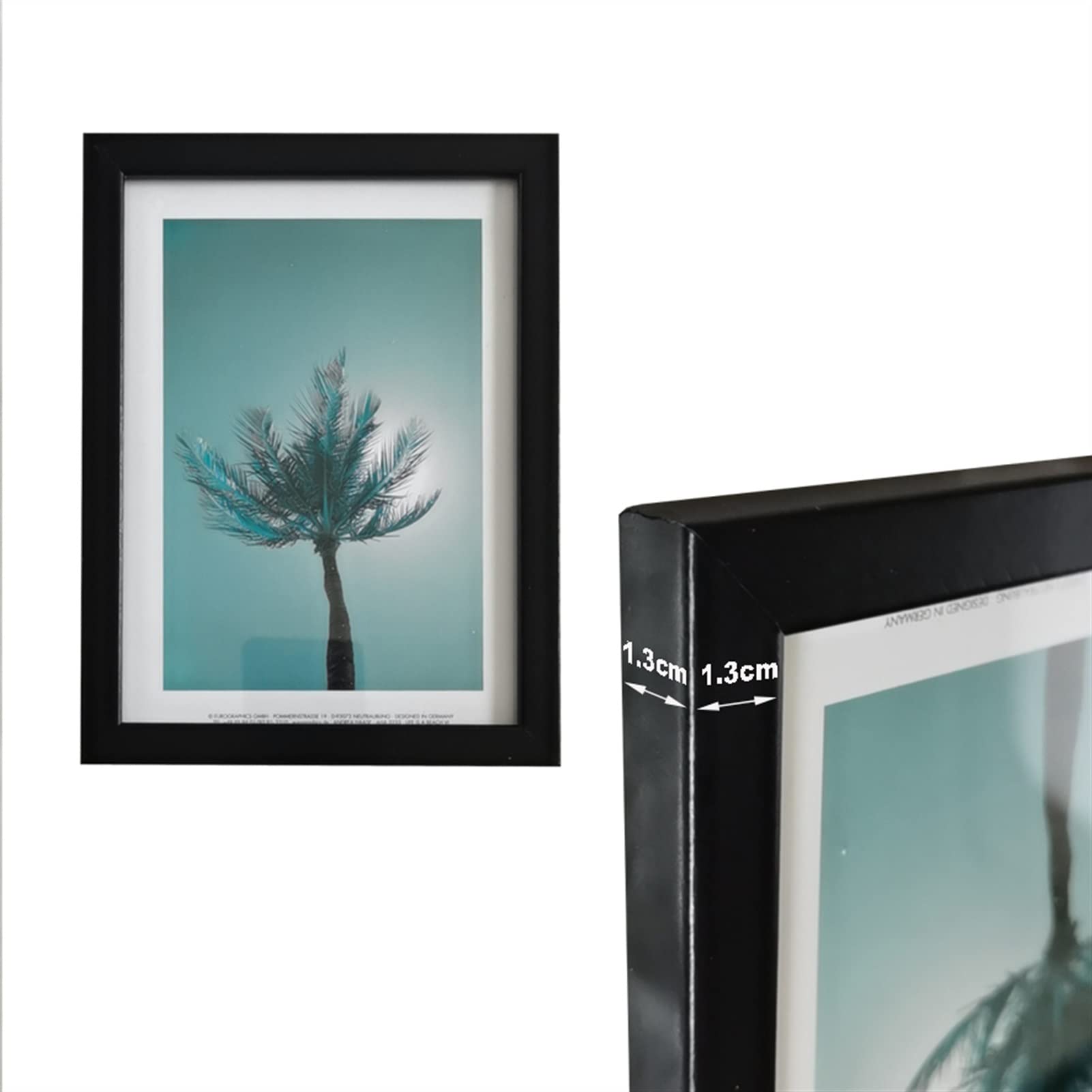 9x13 13x18 20x25cm Glass Photo Frame Set of 2 - Classic Wall & Desktop Picture Frames for Home Decor, Office Display & Gift Giving