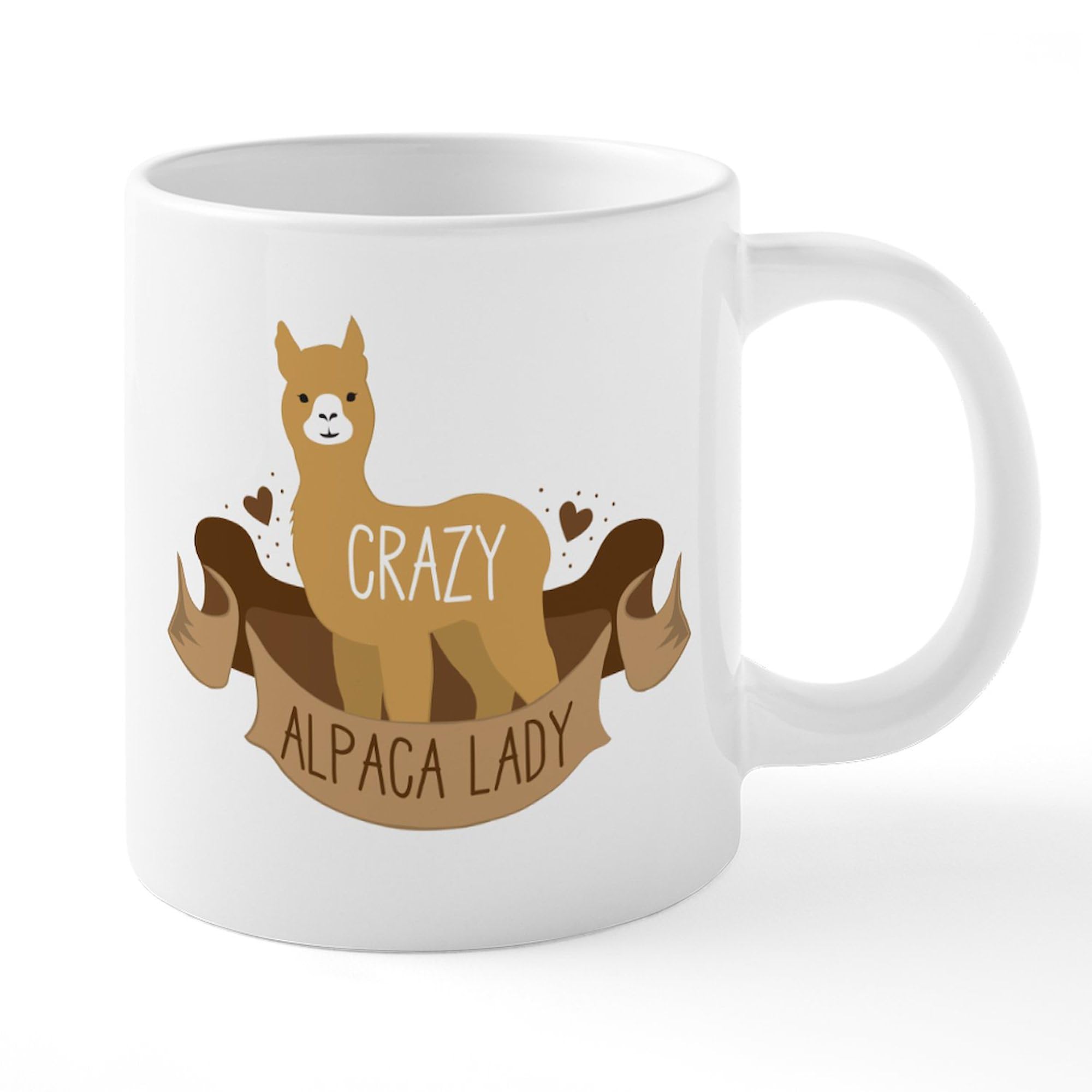 Crazy Alpaca Lady 20oz Ceramic Coffee Mug - Large Insulated Tea Cup for Office, Home & Gifts - Funny Novelty Drinkware for Alpaca Lovers