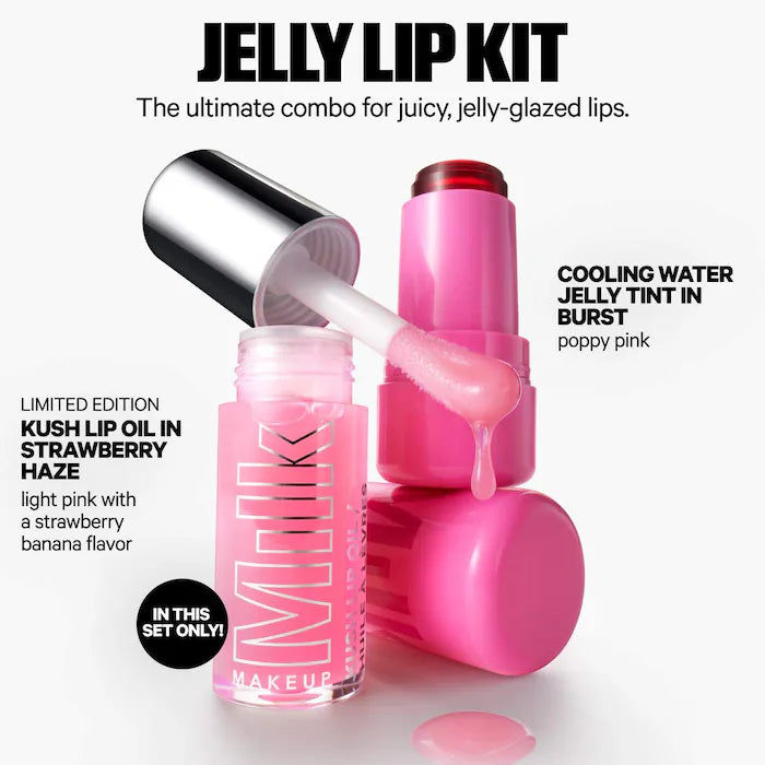Milk Makeup Jelly Lip + Cheek Kit - Vegan & Cruelty-Free Lip & Cheek Tint Set for Natural Glow, Perfect for Everyday Wear & On-The-Go Touch Ups