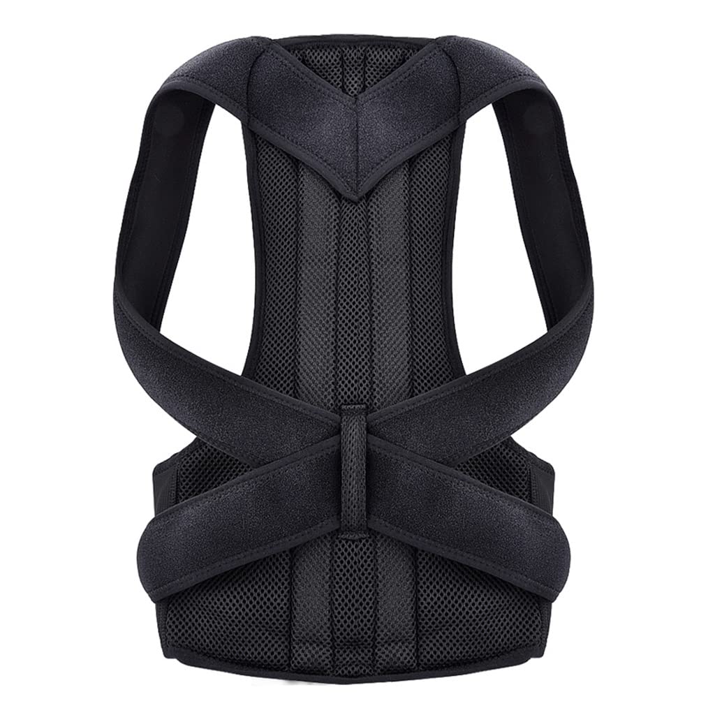 EODNSOFN Adjustable Posture Corrector for Men & Women - Back Support Brace, Shoulder Posture Corrector, Spine Alignment Device (Black, XL) - Perfect for Office Work, Gaming & Daily Posture Improvement