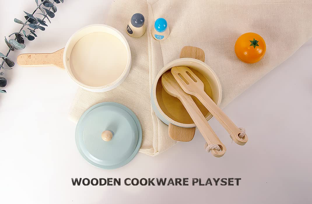 Premium Wooden Toddler Play Kitchen Set with Utensils & Accessories, Montessori Pretend Cooking Toy, Educational Gift for Kids 3+, Perfect for Home, Preschool & Daycare Playtime
