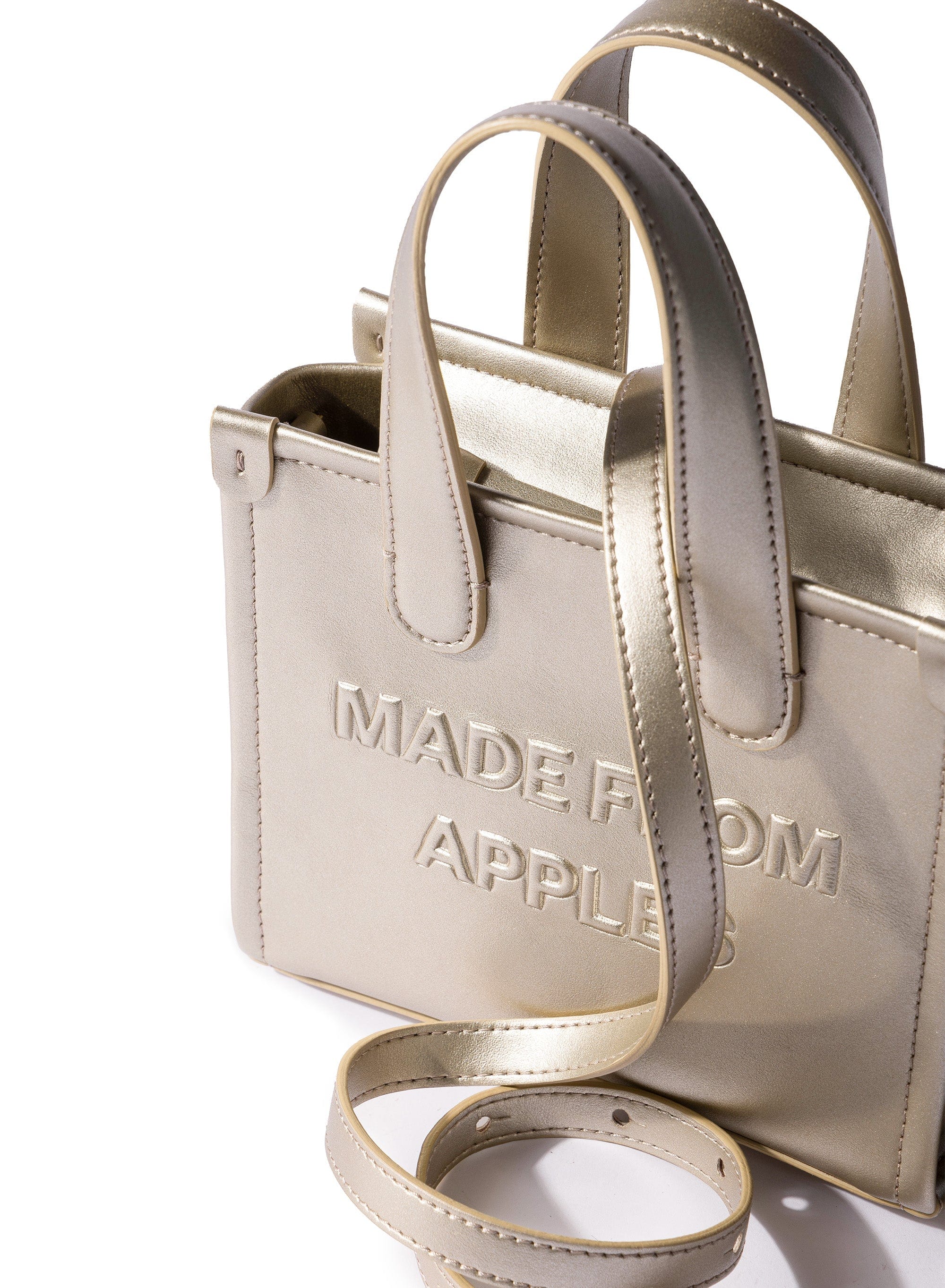 Alma S Vegan Leather Tote Bag for Women | Apple & Champagne Color | Stylish & Eco-Friendly Handbag for Work, Travel & Everyday Use