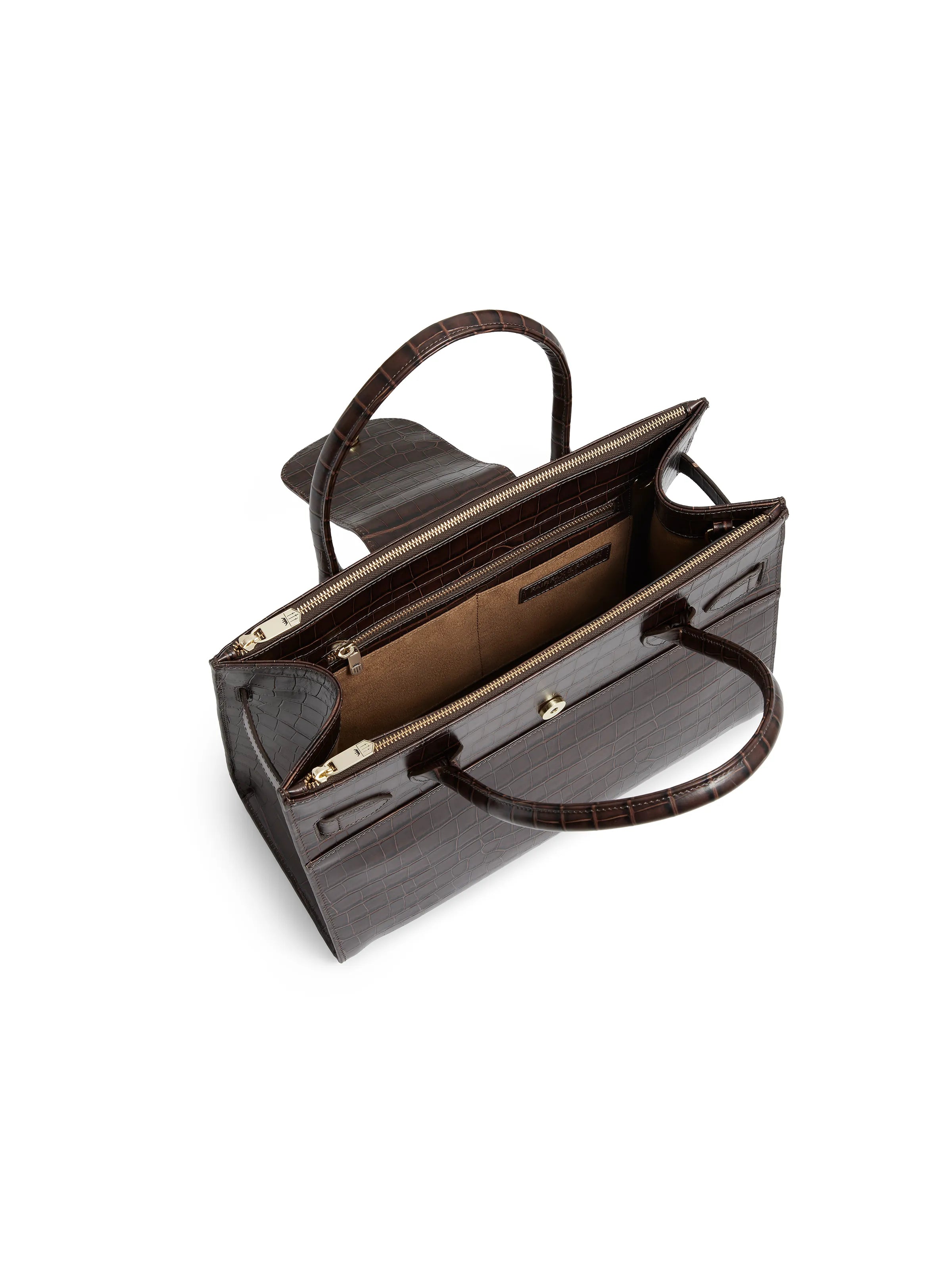 Premium Windsor Work Bag - Genuine Mahogany Crocodile Leather Briefcase for Professionals | Ideal for Office, Business Meetings & Corporate Gifting