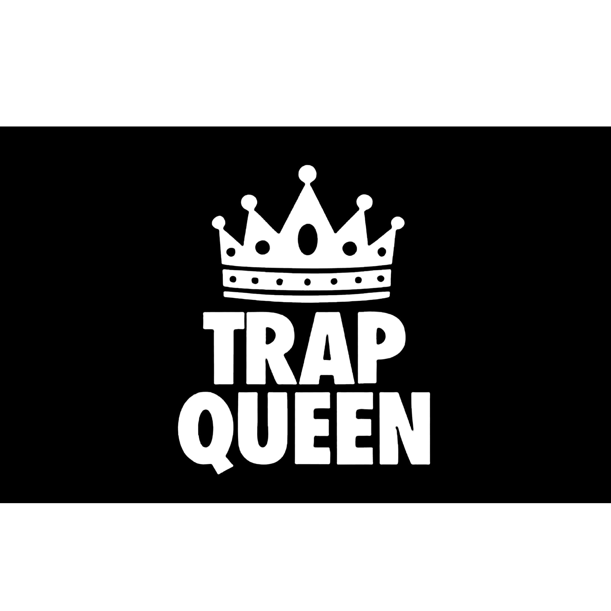 Funny Gym Fitness Workout Women's Racerback Tank Top - Trap Queen Design - Perfect for Workouts, Running & Casual Wear