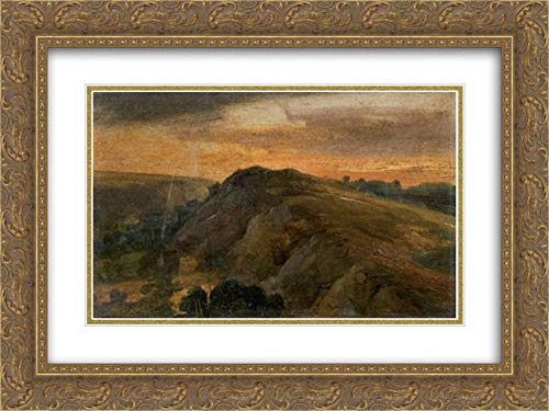 Theodore Rousseau Museum Art Print - 24x18 Gold Ornate Framed Landscape Painting with Double Matting | Perfect for Living Room, Office Decor & French Country Home Interiors