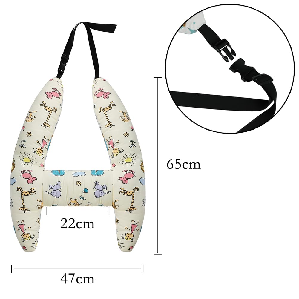 **Soft Car Travel Pillow for Kids & Adults - Neck & Head Support Cushion with Safety Strap - Airplane, Train & Car Seat Headrest - Perfect for Long Trips & Comfortable Sleep**    *(Use Case: Ideal for road trips, flights, train rides, and daily commutes to prevent neck strain and ensure restful sleep.)*
