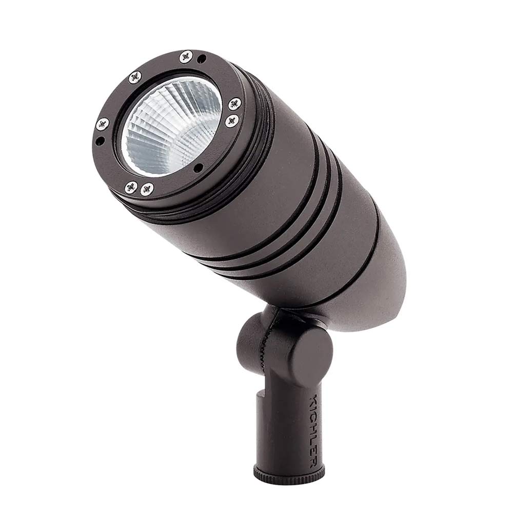 120V LED Small Accent Spot Light, 3000K Warm White, 15 Degree Beam Angle, Textured Architectural Bronze Finish - Perfect for Wall Washing, Artwork Highlighting, and Landscape Lighting