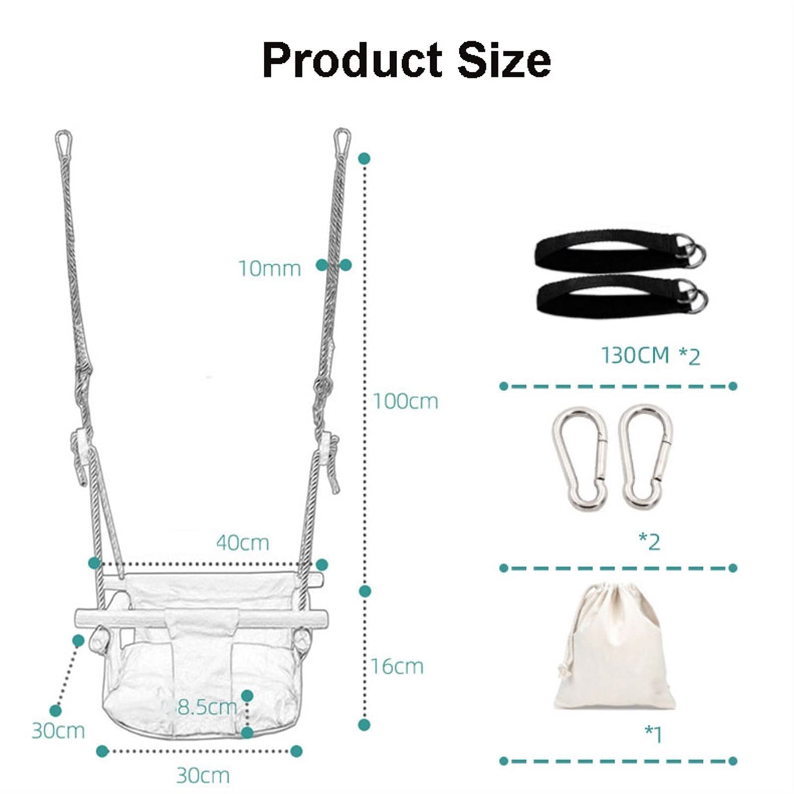 **Baby Swing Seat - Portable Hanging Indoor/Outdoor Swing Chair for Kids & Toddlers - Perfect for Playground, Backyard, Porch & Tree Swing Sets - Durable & Comfortable Gray Swing for Fun & Relaxation**