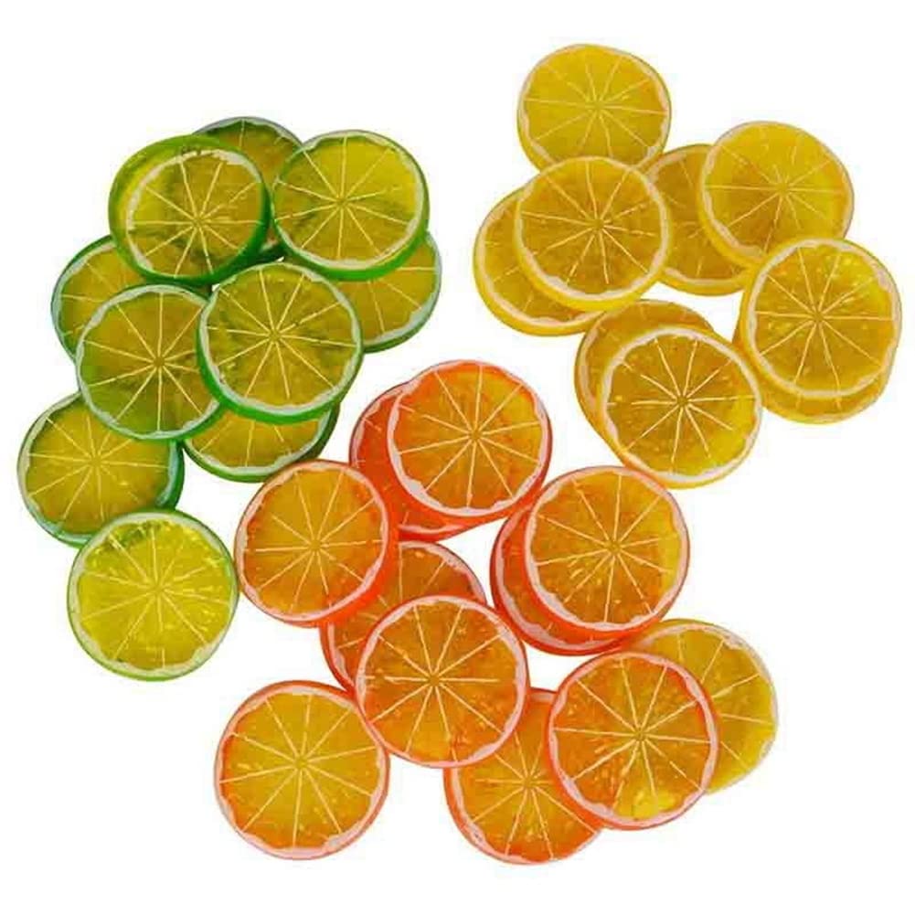 Andifany Artificial Lemon Slices - Realistic Fake Fruit Decor for Wedding, Party & Home Decoration - Plastic Lemon Models for Table Centerpieces, Kitchen Display & DIY Crafts