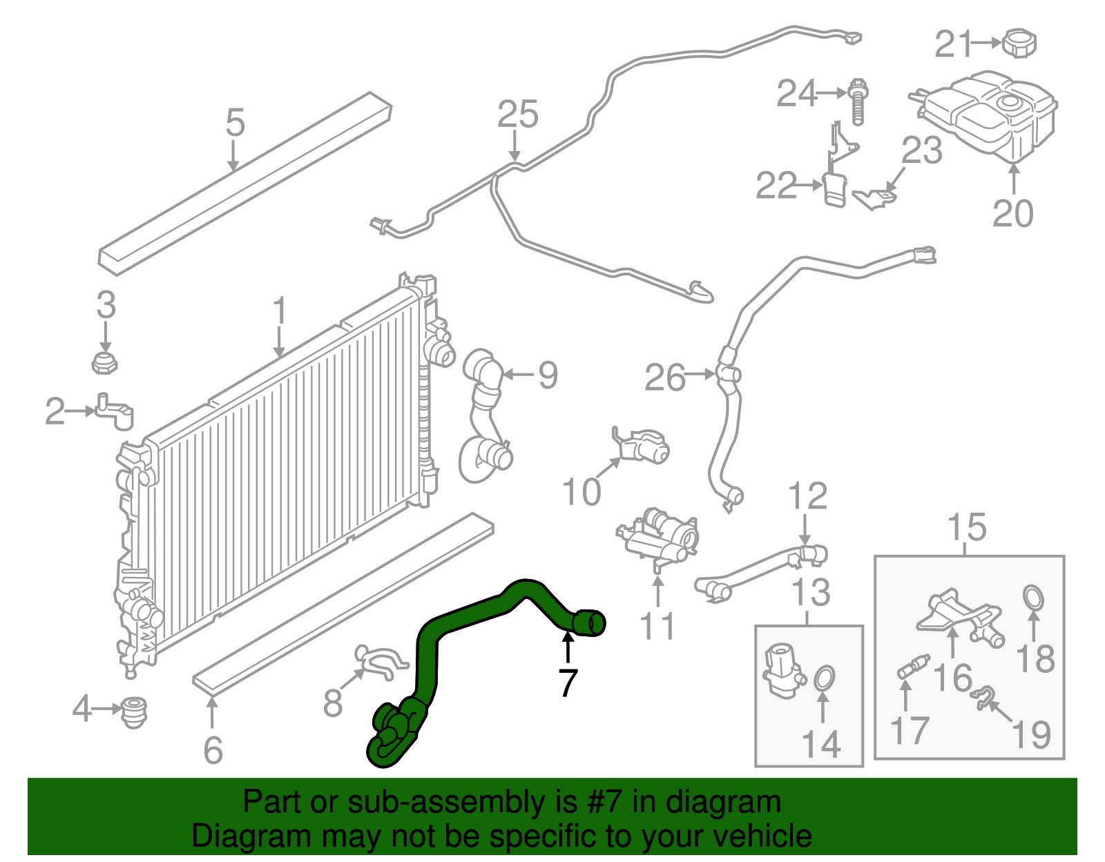 Ford Radiator Hose - High-Quality Replacement Coolant Hose for Ford Vehicles | Perfect for Engine Cooling System Repair & Maintenance