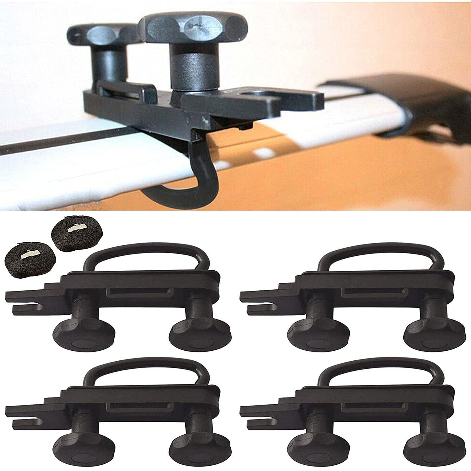 Stainless Steel Roof Box U-Bolt Clamps Mounting Kit - 4 Heavy Duty U-Bolts with 8 Lock Nuts for Secure Cargo Carrier Installation | Perfect for SUV, Van & Travel Accessories